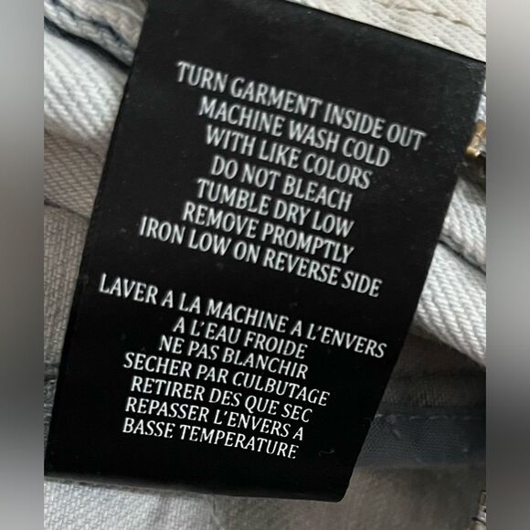 Blank NYC Floral Embroidered Moto Denim Jacket - Size Small EUC - Picture 8 of 8